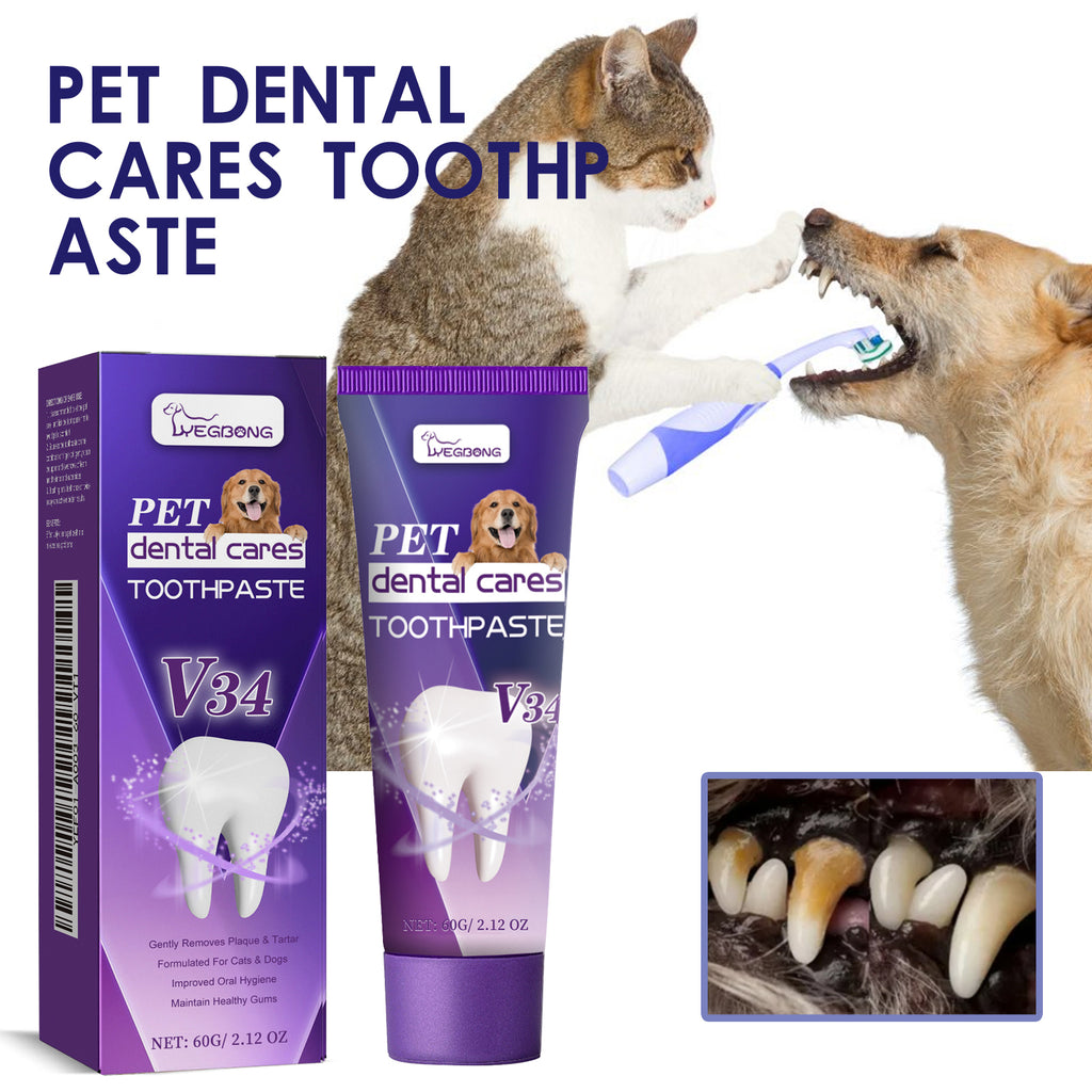Yegbong Pet V34 Toothpaste, Pet Clean Bad Breath Tartar Care Gum Care Toothpaste