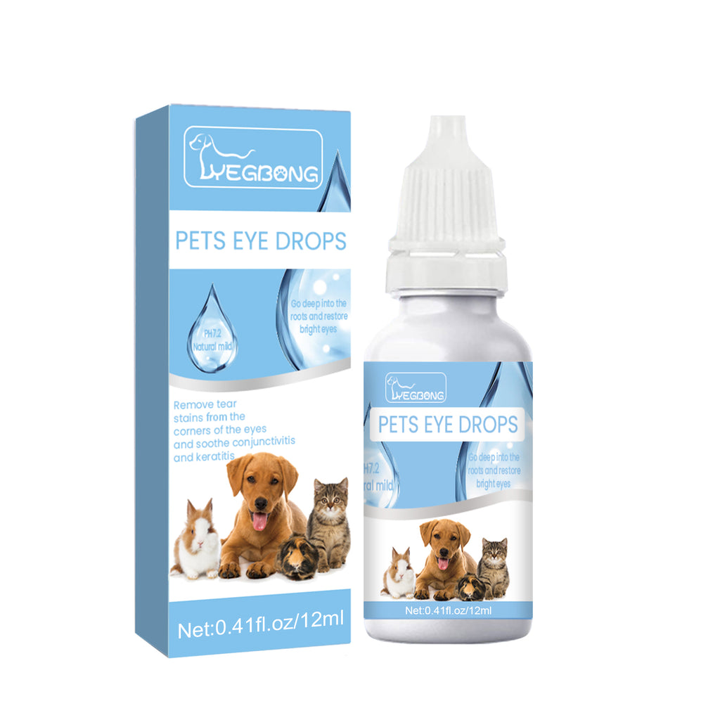 Yegbong Pet Eye Drops, Cats And Dogs Eye Cleaning Care Pet Eye Wash Tear Stain Remover