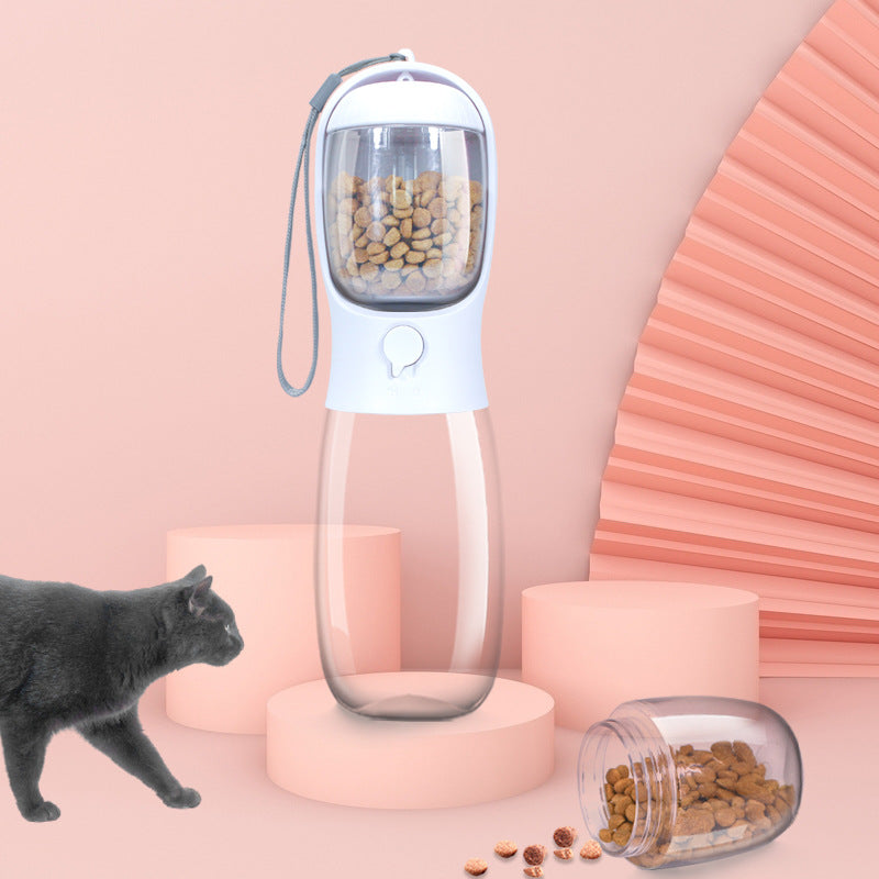 Pet dual-use cup pet accompanying cat and dog outdoor portable water cup dog drinking fountain