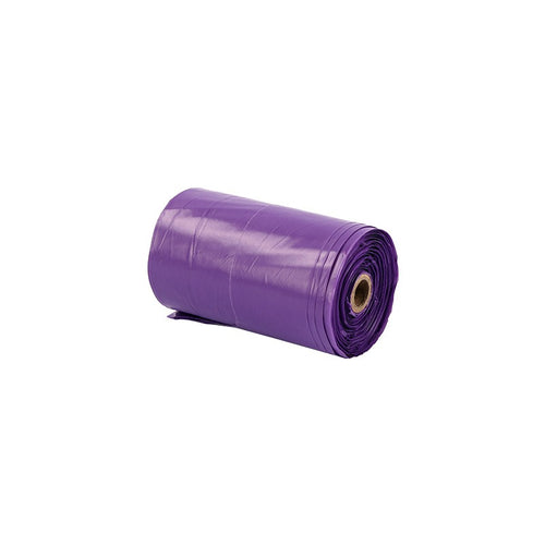 Biodegradable purple pet vest bag with roll up pet garbage bag and fecal collection bag