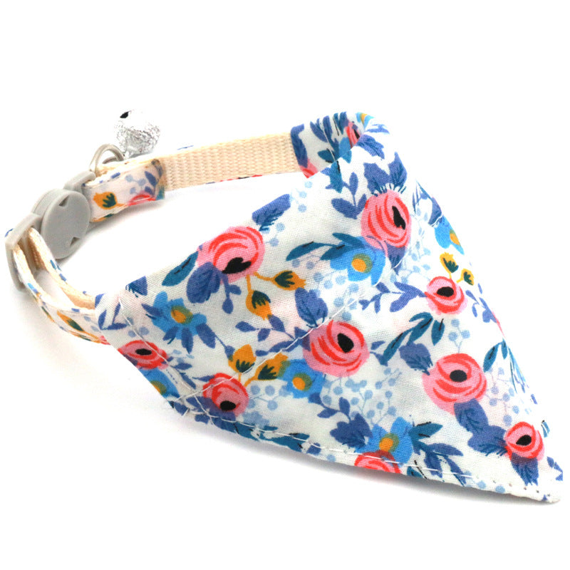Pet Bandana Pet Collar Daisy Small Floral Sunflower Triangle Scarf for Cats and Dogs