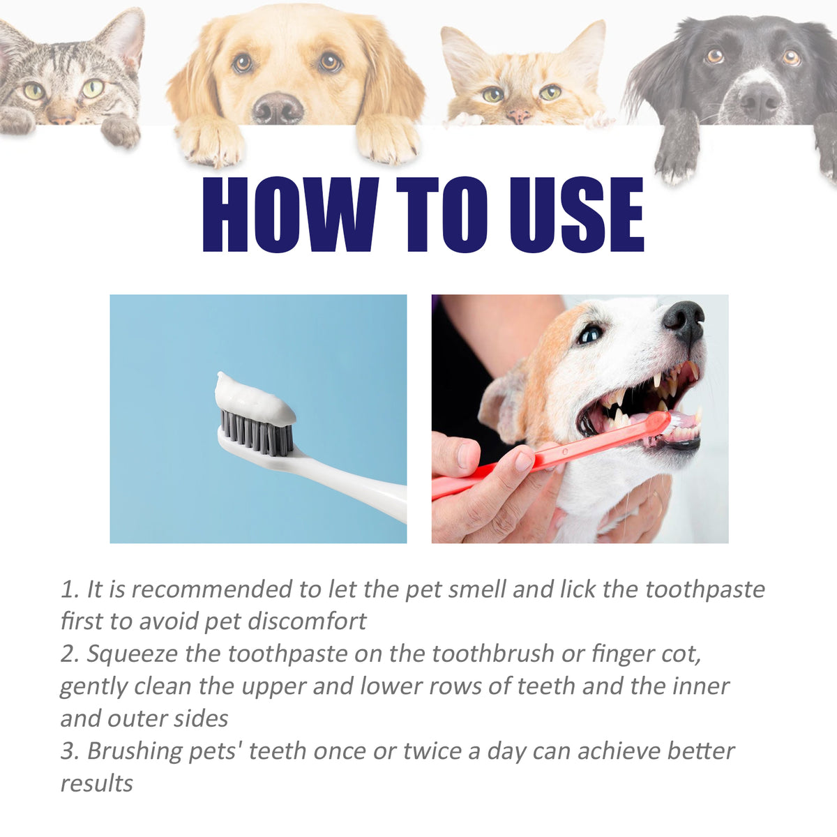 Yegbong Pet V34 Toothpaste, Pet Clean Bad Breath Tartar Care Gum Care Toothpaste