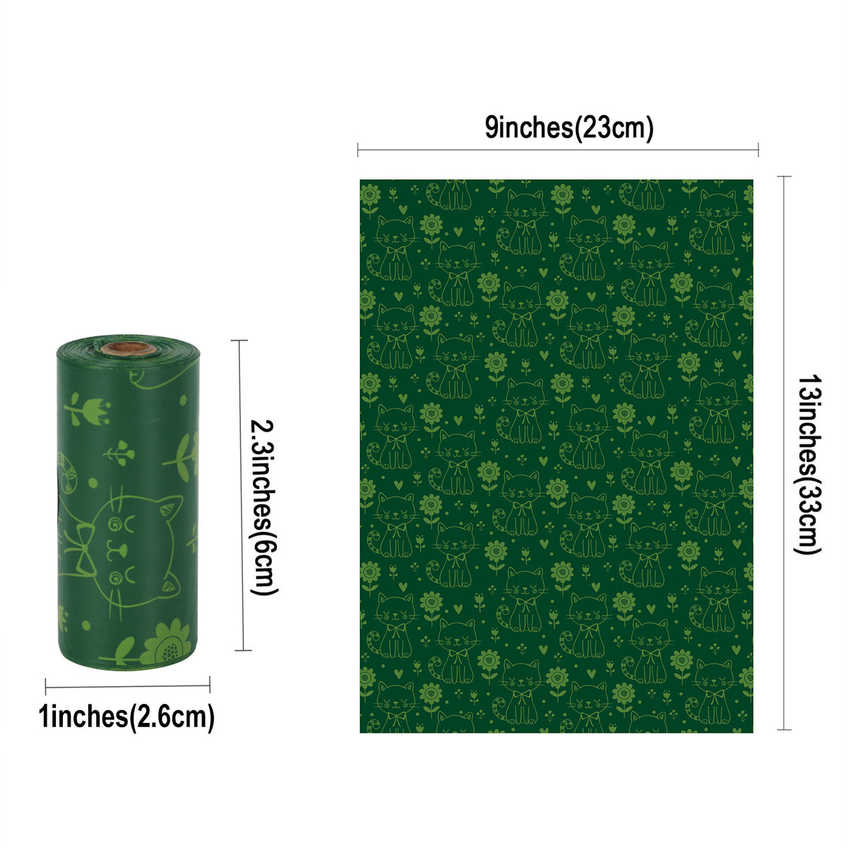 Biodegradable pet garbage bag for dogs to pick up feces