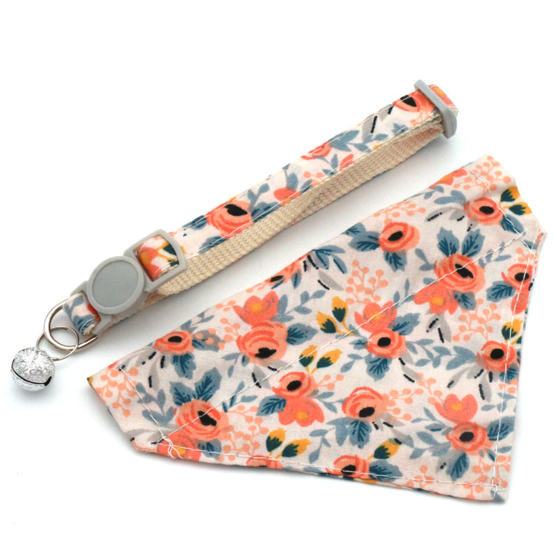 Pet Bandana Pet Collar Daisy Small Floral Sunflower Triangle Scarf for Cats and Dogs