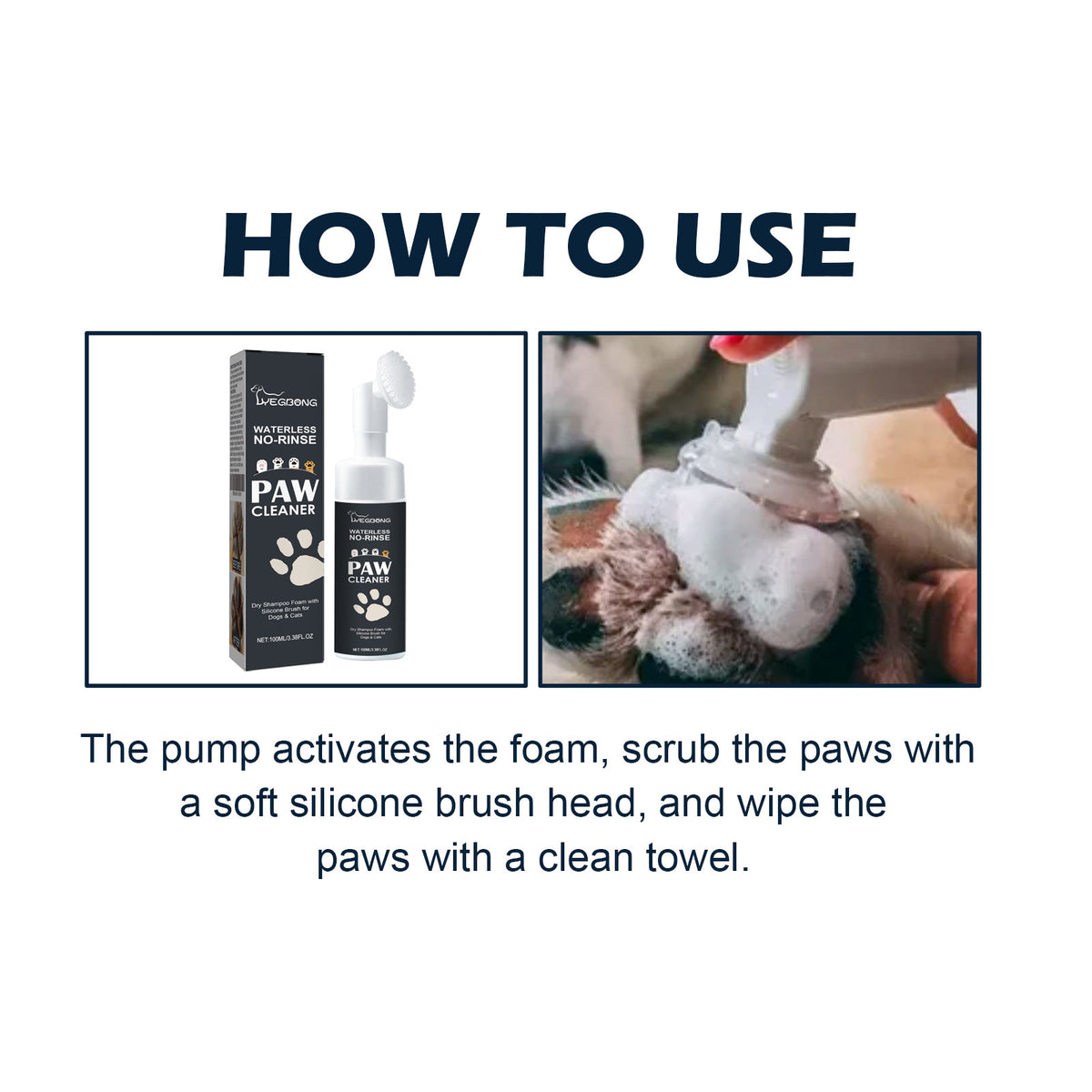Pet Paw Cleaner, Dog Cat Paw Cleaning Foot Care Cleaner