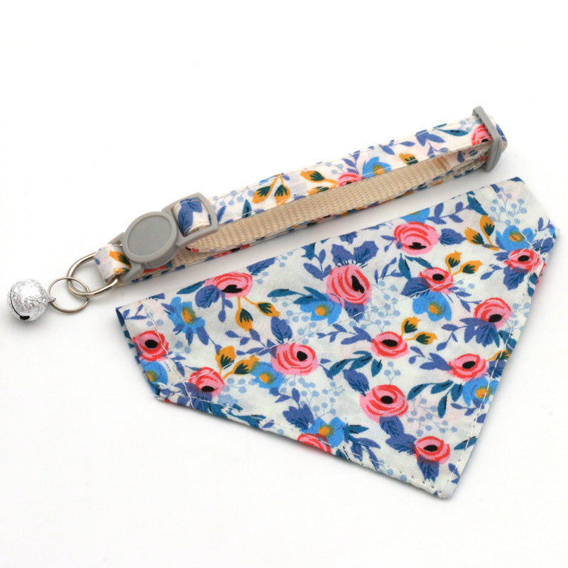 Pet Bandana Pet Collar Daisy Small Floral Sunflower Triangle Scarf for Cats and Dogs