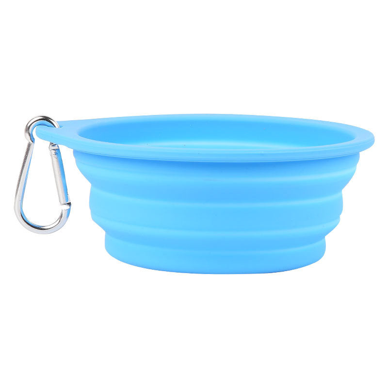 Silicone Foldable Bowl Portable Pet Bowl 600ml Cat Bowl Travel Pet Portable Dog Bowl