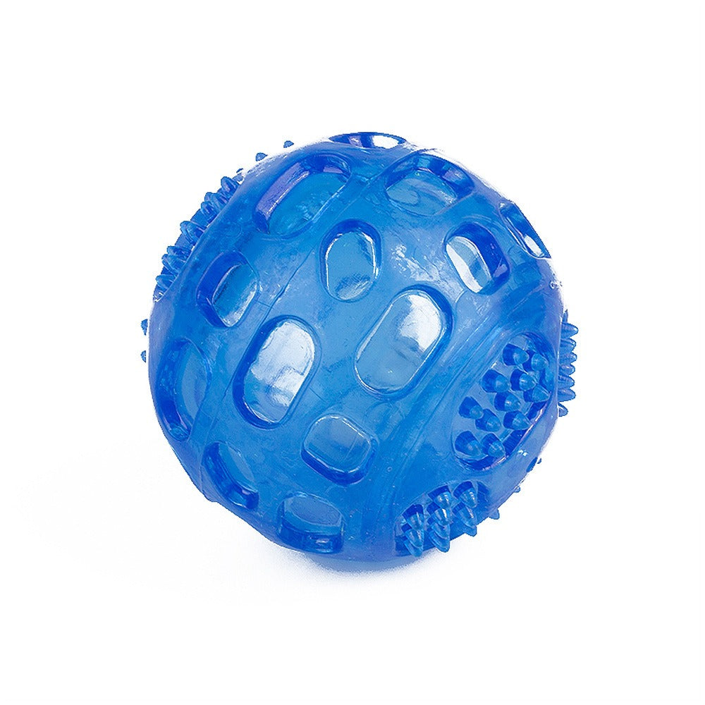 Bite resistant TPR pet toy interactive dog grinding pet ball sound cleaning dog toy