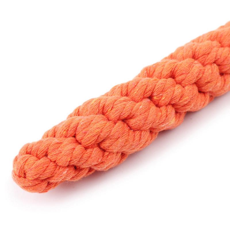 Funny pet toy carrot pet dog toy 24 cm long woven cotton rope puppy chew toy