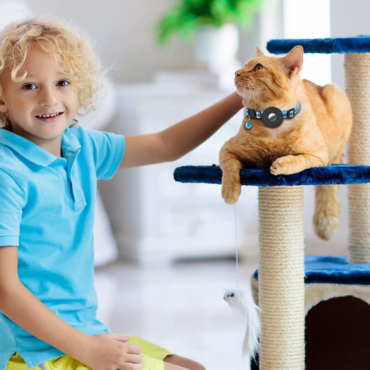 Airtag Cat Collar Airtag Pet Collar With Bell Airtag Reflective Collar
