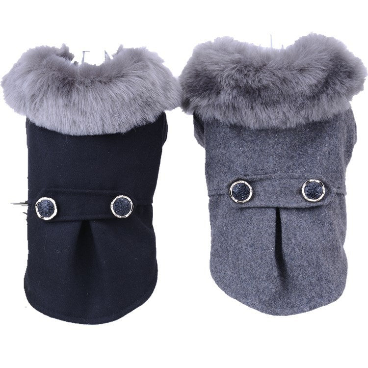 Pet Supplies Clothes Classic Nizi Fur Collar Dog Clothing Coat